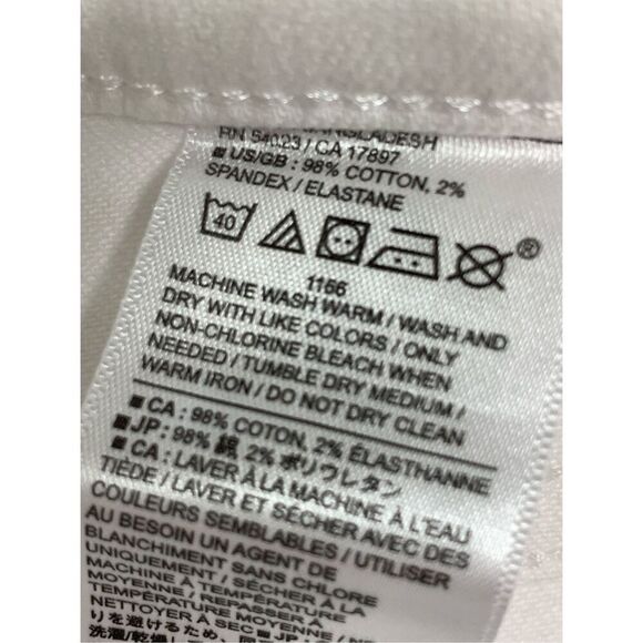 Banana Republic Women's 5 Pocket Mid-Rise Wide Leg Crop Jeans White Size 31/12 - Picture 8 of 8